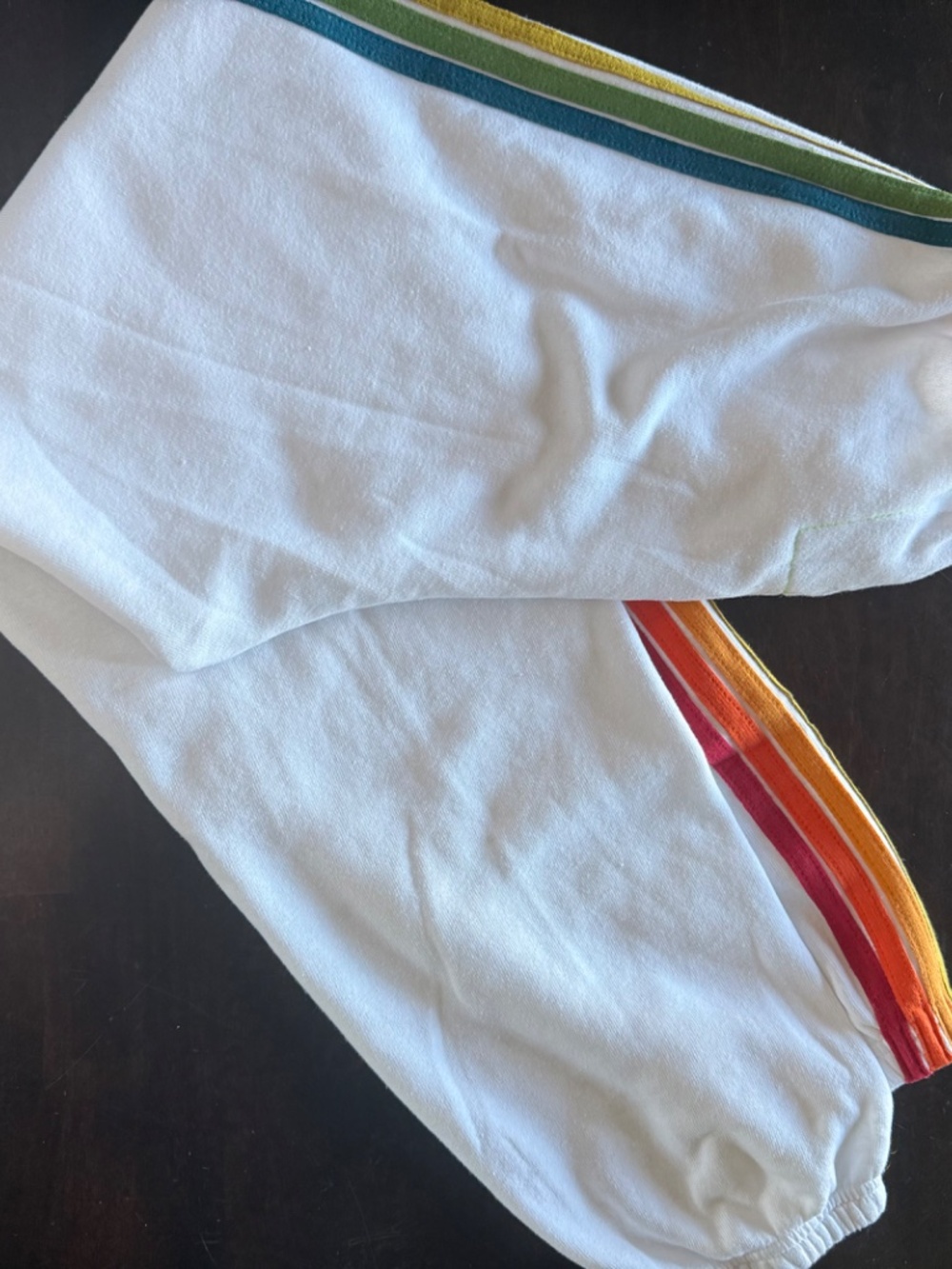 Aviator Nation 6 STRIPE SWEATPANTS - WHITE // SERAPE - Picture 4 of 7
